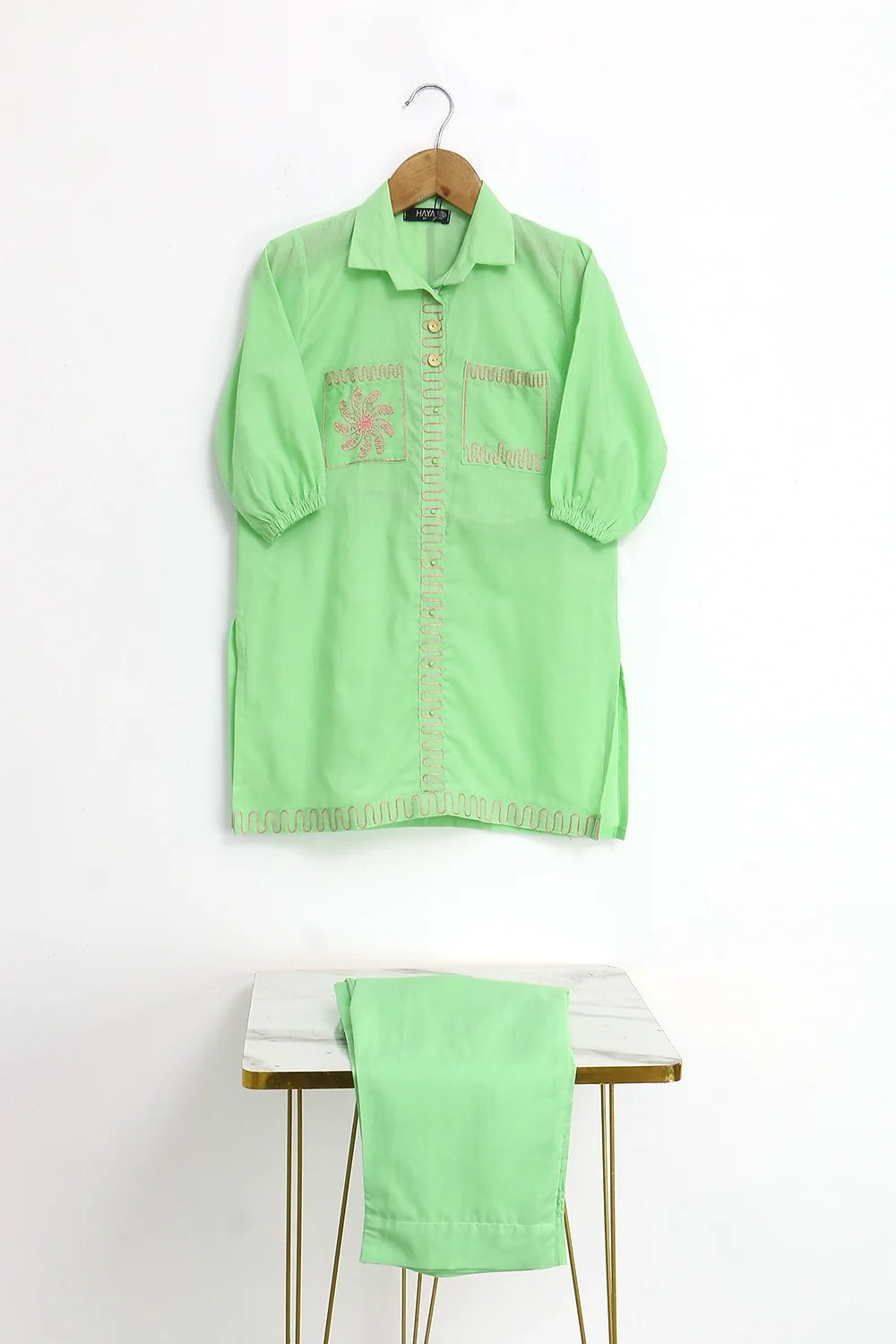 2 PIECE EMB LAWN SUIT