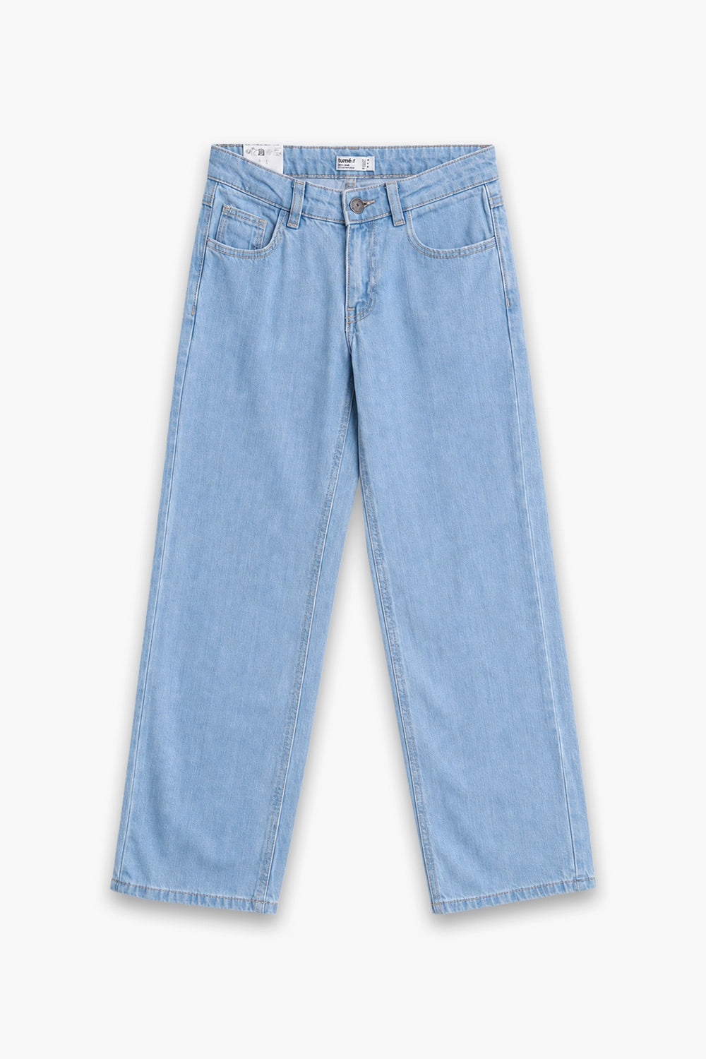 Boy Branded Loose fit Denim Pant - L/Blue