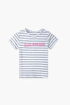 Girls Branded Graphic T-Shirt - Grey And White