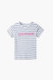 Girls Branded Graphic T-Shirt - Grey And White