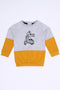 Boys Branded Printed Terry Sweatshirt - Heather Grey and Yellow