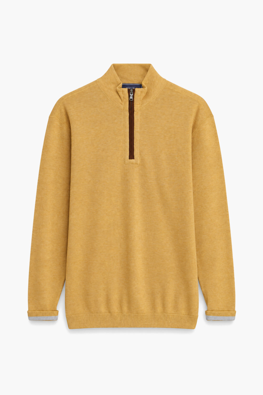 Men Branded Mockneck - Mustard
