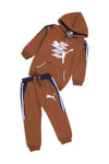 Boys Graphic 2-Piece Hoodie Suit 098 - Brown