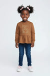 Girls Branded Graphic Sweatshirt - Brown