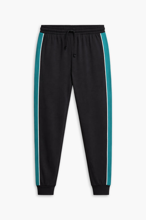 Men Branded Trouser - Black