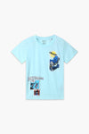 Boys Branded Graphic T-Shirt - Sky Blue