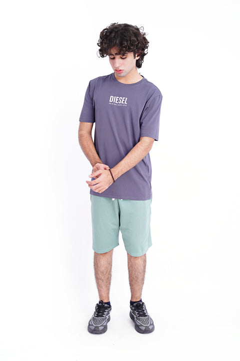 Men Branded Graphic Tee - D/Grey