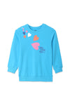 Girls Graphic Sweatshirt GSS24-03 - Blue Atoll