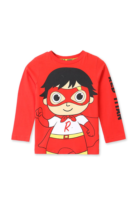 Boy Branded Graphic Tee F/S - Red