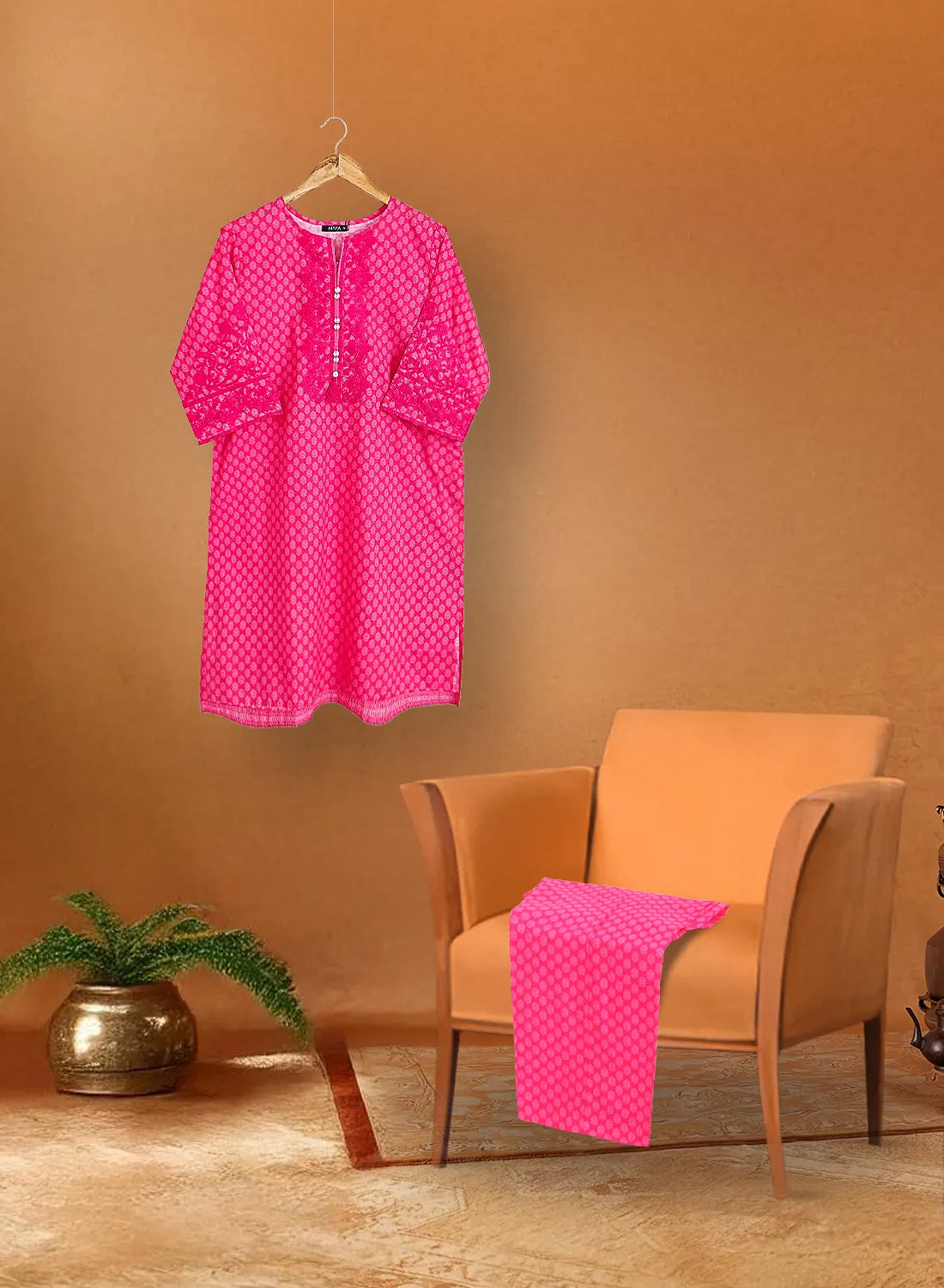 2 PIECE EMB LAWN SUIT