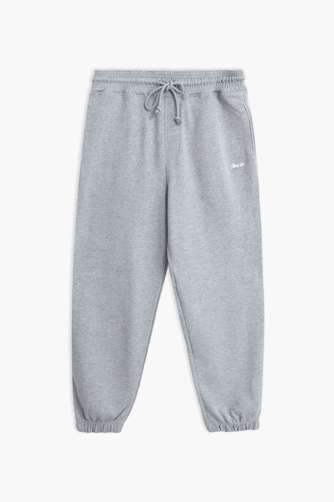 Men Branded Terry Trouser - Heather Grey