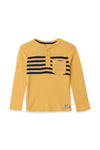 Boy Branded Stripes Tee F/S - Yellow