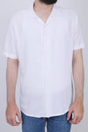 Men Casual Viscose Hawaii Dyed Shirt - White