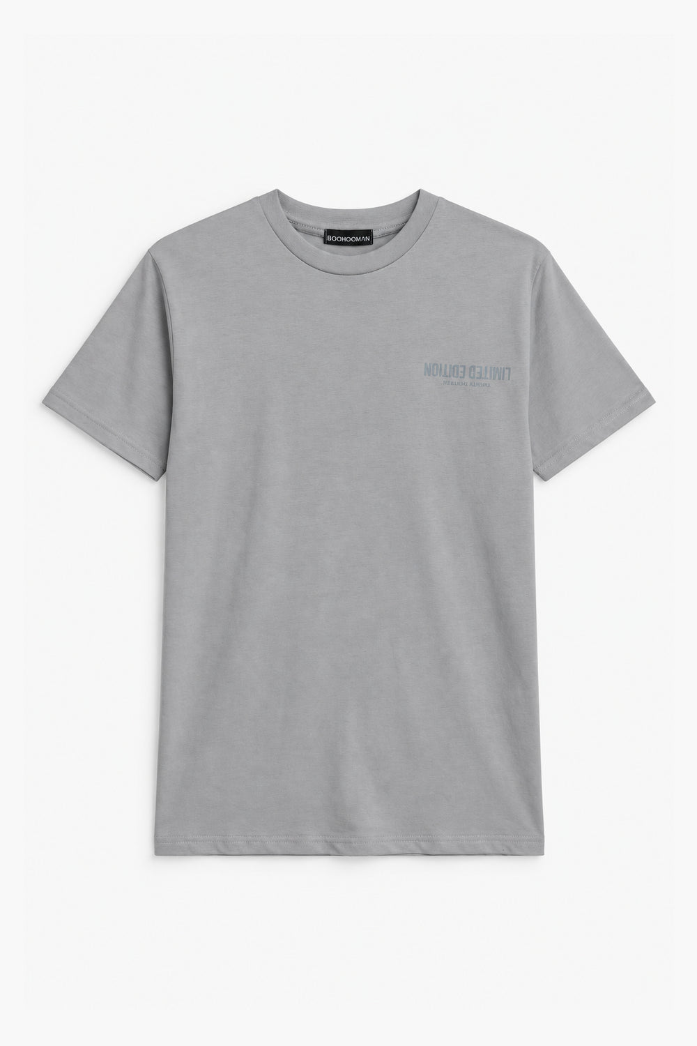 Men Branded Graphic T-Shirt - L/Grey