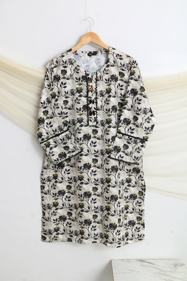 PRINTED SLUB SHIRT