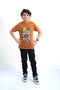 Boys Graphic T-Shirt BT24#34 - D/Brown