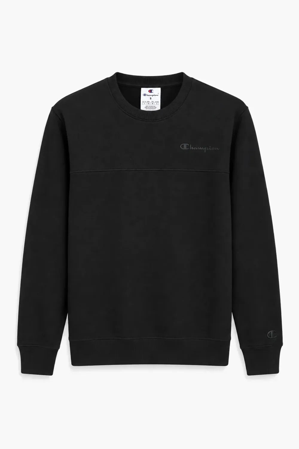 Men Breanded Fleece Sweatshirt - Black