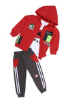 Boys Graphic 3-Piece Suit 08008 - Red