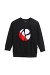 Boys Graphic Tipping Rib Sweatshirt BS-18 - Black