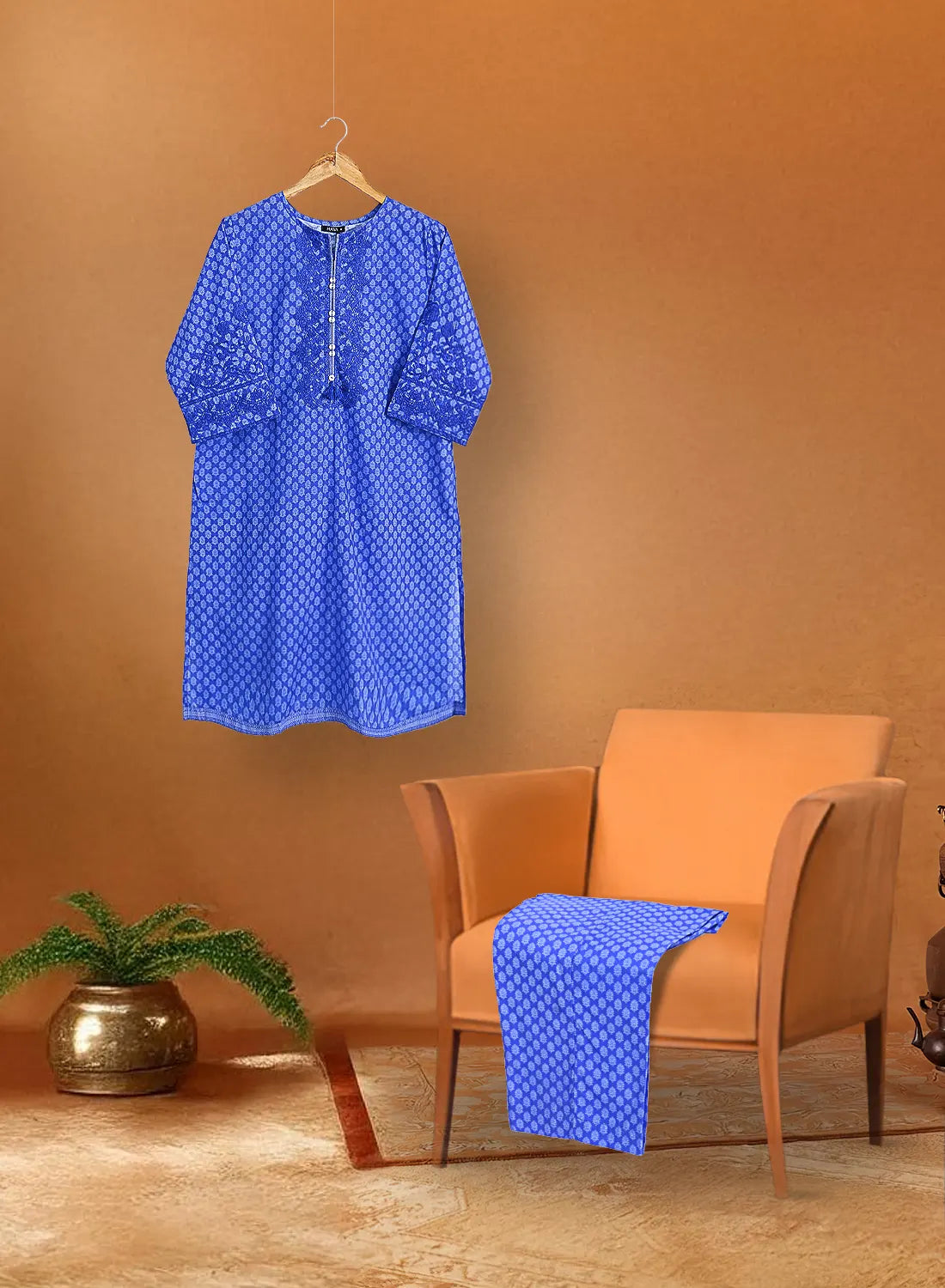 2 PIECE EMB LAWN SUIT