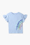 Girls Branded Graphic T-Shirt - Sky Blue