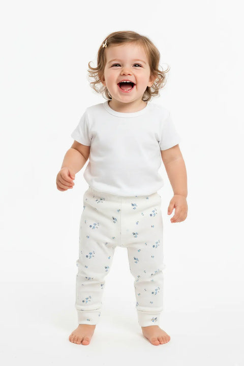 Girls Branded Trouser - White