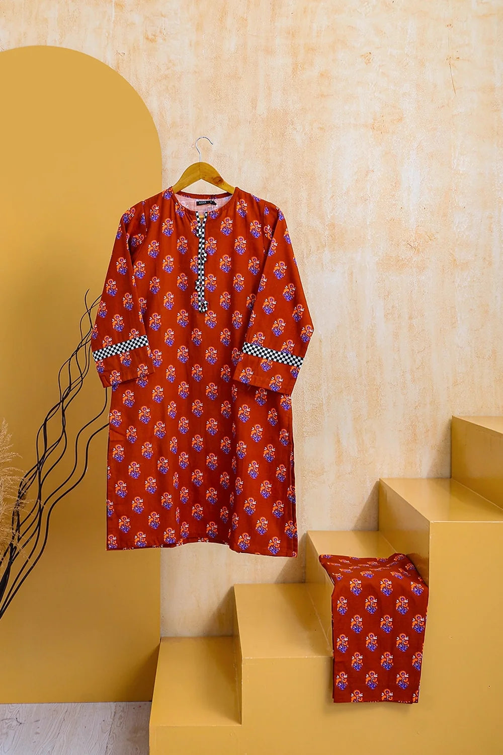 2 PIECE PRINTED KHADDAR SUIT