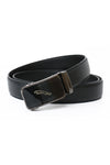 Men Leather Belt Automatic Buckle - Black