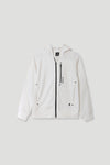 Boys Branded Zipper Hoodie - White