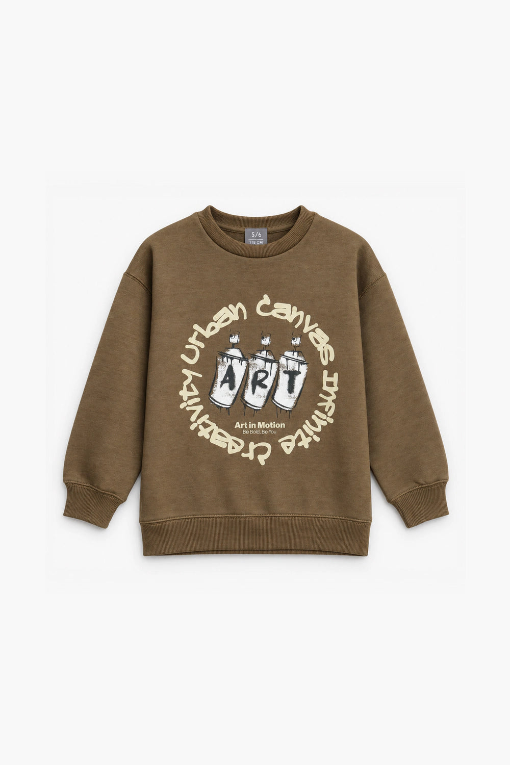 Boys Branded Graphic Sweatshirt - Brown