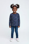 Girls Branded Graphic T-Shirt F/S - Navy