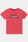 Boys Graphic T-Shirt (Brand: MAX) - Crimson Red