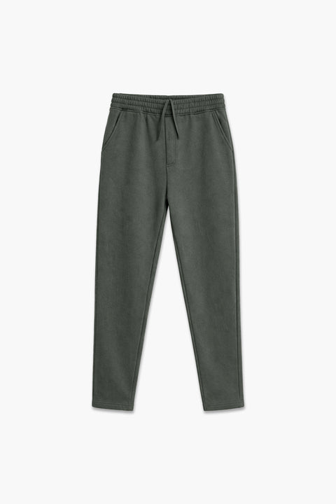 Men Branded Fleece Trouser - D/Green