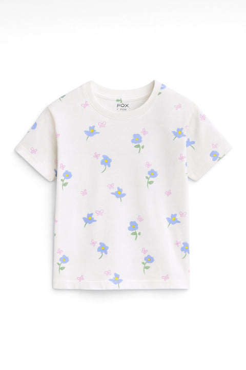 Girls Branded Graphic T-Shirt - White
