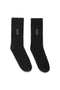 Men Printed Long Socks - Black