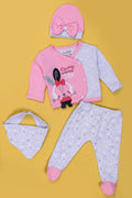 Infant Girl Graphic 4-Piece Suit 53-A - Pink