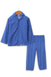 Kids Viscose Casual Printed Suit - Royal Blue