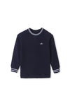 Boys Neck And Cuff Tipping Sweatshirt BS-05 - Navy