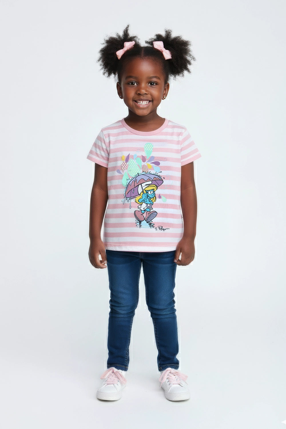 Girls Branded Graphic T-Shirt - Pink