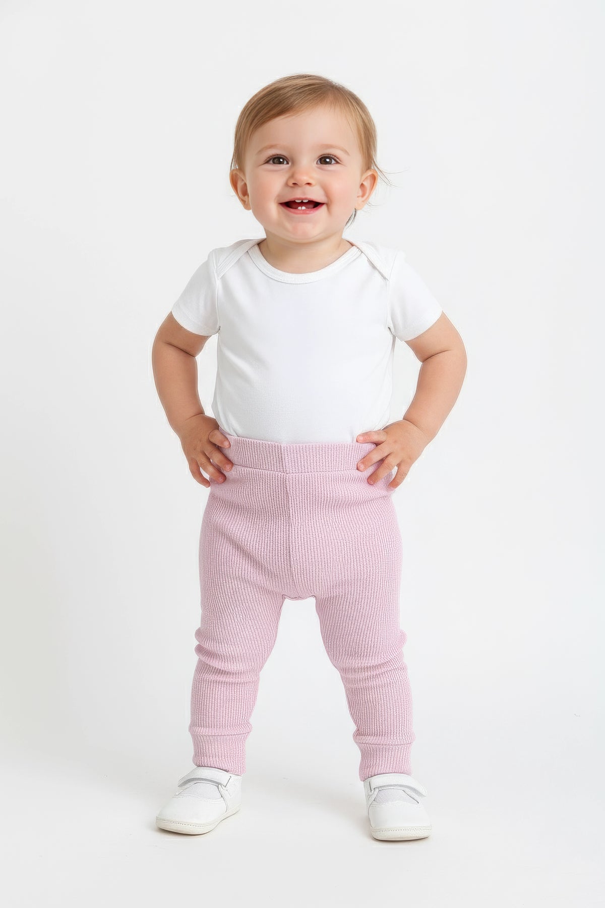 Girls Branded Trouser Pink