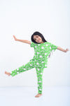Girls Graphic Loungewear Suit GLS24-02 - Green