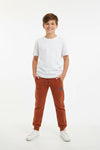 Boys Branded Fleece Trouser - Rust