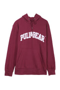 Pull and bear maroon top hoodie