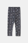 Girls Branded Graphic Legging - Grey