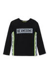 Boy Branded Graphic Tee F/S - Black