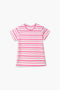 Girls Branded Lining T-Shirt - L/Pink