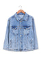 Boys Branded Denim Jacket 1B - Blue