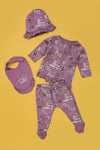 Infant Girl Graphic 4-Piece Suit 58-A - Pink