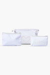 Cosmetic Pouch Pack of 3 - White