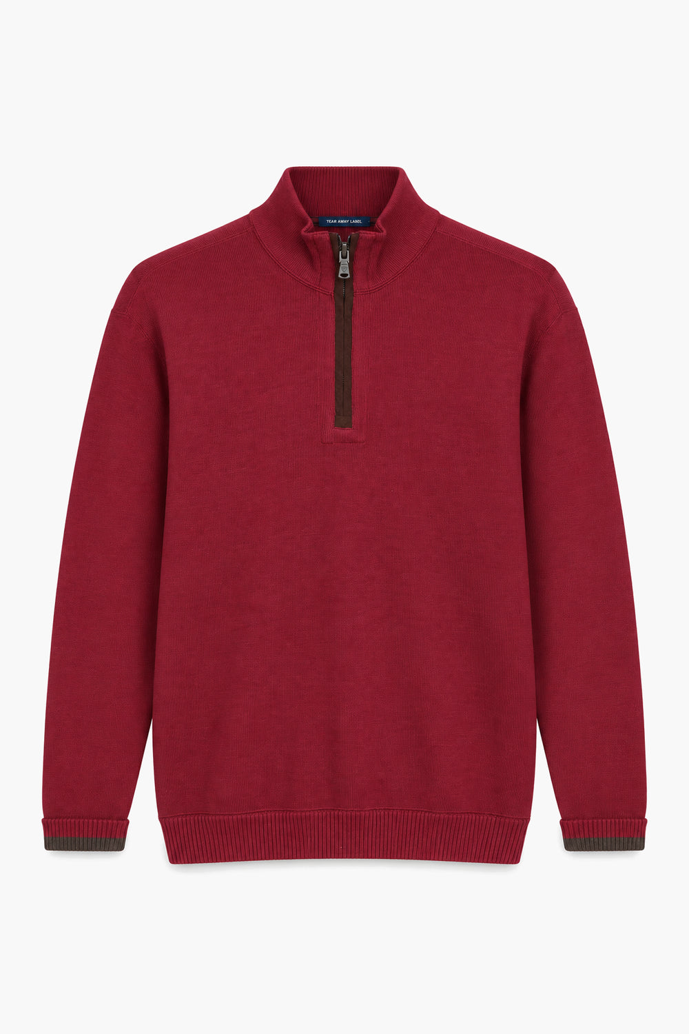 Men Branded Mockneck - Maroon